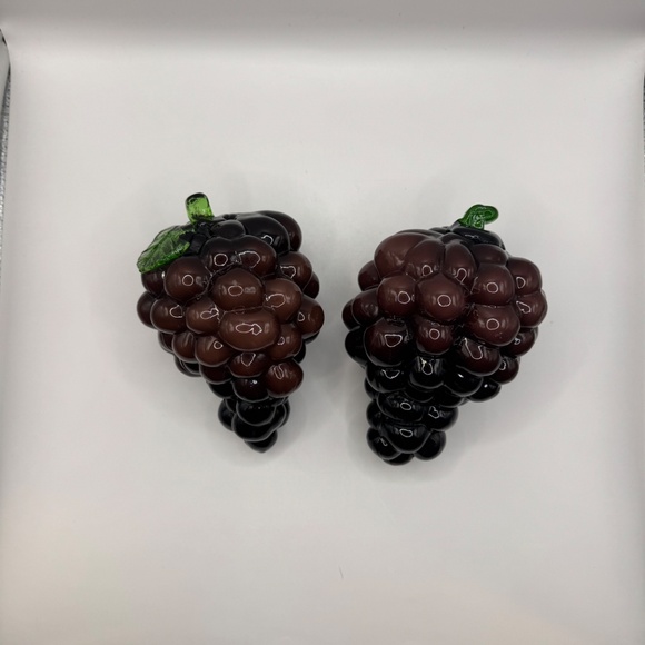 Italian Glass Grape Clusters. Vintage Glass Fruit Decor. - Picture 3 of 6